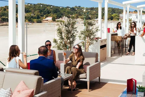 people on Beach terrace